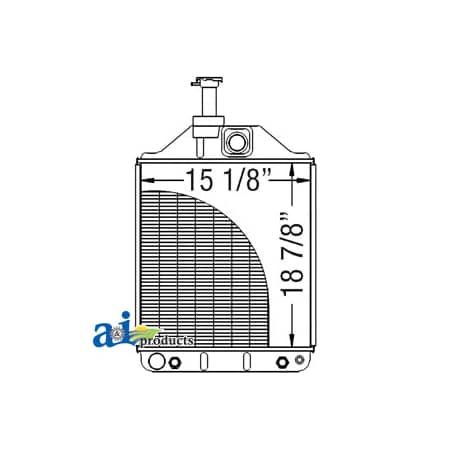 A & I Products Radiator w/ Oil Cooler, 4.796" Neck 34" x19.5" x8.75" A-531981M94